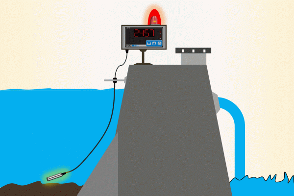 cảm biến đo mức nước hồ thuỷ điện
